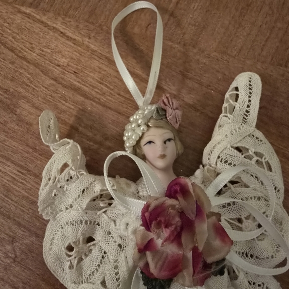 Vintage Lace Angel Christmas Ornament – Elegant Holiday Décor - Picture 8 of 8